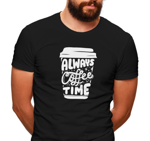 E-shop Pánske tričko s potlačou "Always Coffee Time"