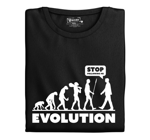 E-shop Dámske tričko s potlačou "Evolution - Stop following me"