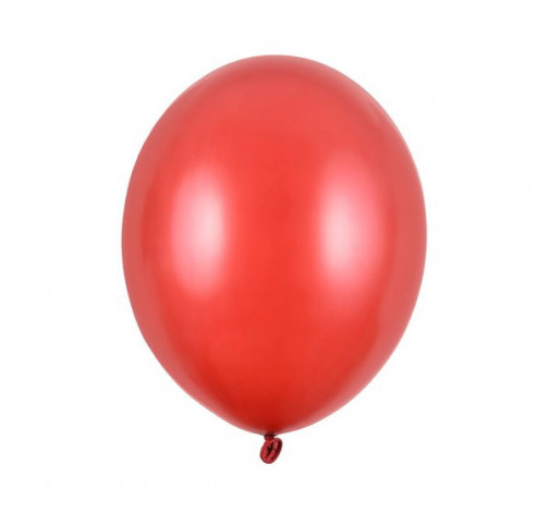 E-shop Nafukovacie metalické balóniky z latexu - červené 50 ks