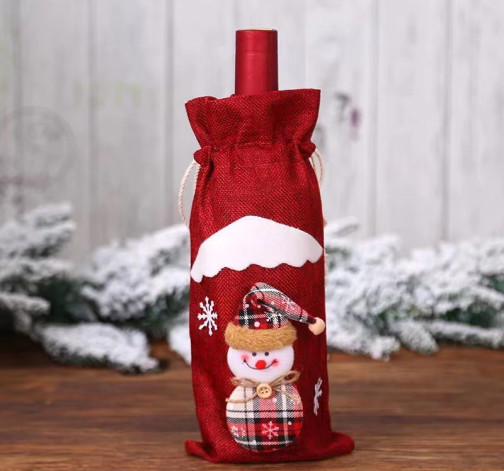 E-shop Vianočný obal na fľašu - Červený