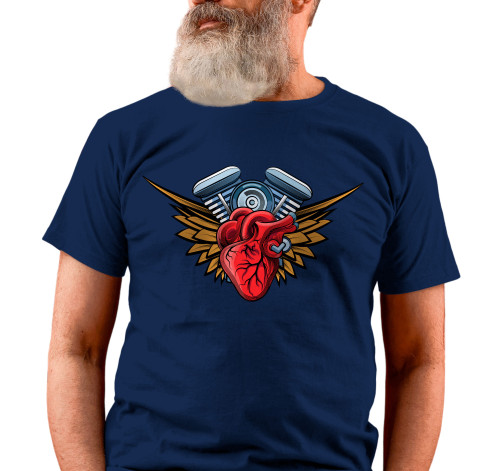 E-shop Pánske tričko s potlačou "Motorové srdce"