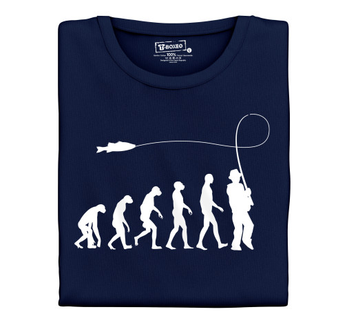 E-shop Pánske tričko s potlačou "Evolúcia rybára"