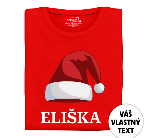 E-shop Dámske tričko s potlačou “Vianočná čiapka” a menom