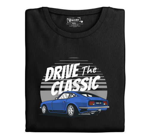 E-shop Pánske tričko s potlačou “Ride the Classic, modrá korveta