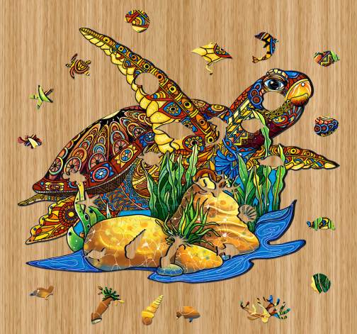 E-shop Free Turtle-M - Kreatívne puzzle Korytnačka