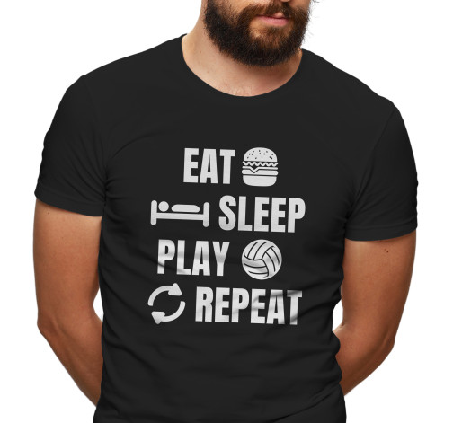 E-shop Pánske tričko s potlačou "Eat, sleep, play Volleyball"