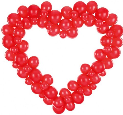 E-shop Girlanda z balónikov v tvare srdca - červená