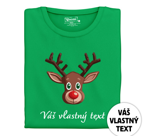 E-shop Pánske tričko s potlačou "Vianočný sobík - hnedý" s vlastným textom