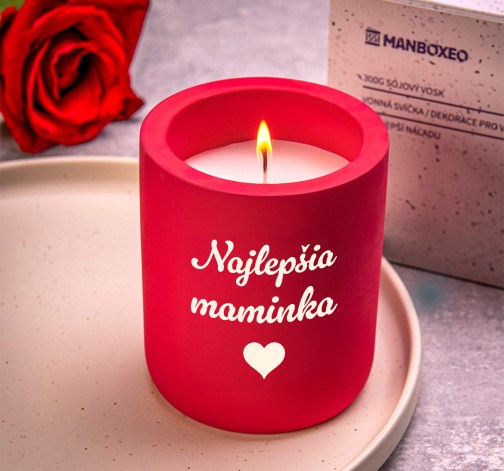 E-shop Sviečka v betóne - Ruža 300 g