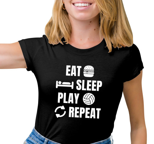 E-shop Dámske tričko s potlačou "Eat, sleep, Volleyball"