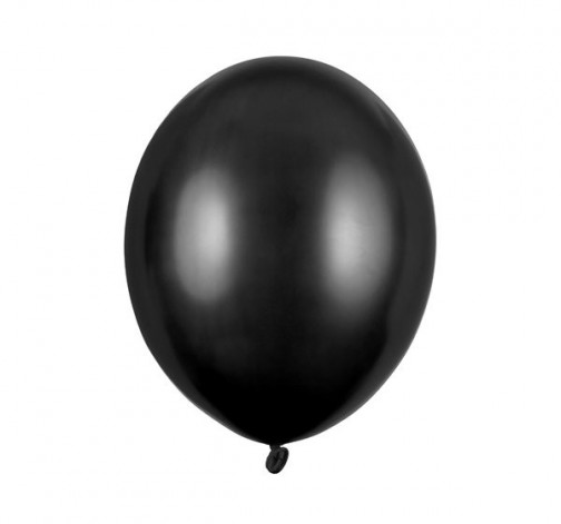 E-shop Nafukovacie metalické balóniky z latexu - čierne 10 ks