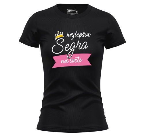 E-shop Dámske tričko s potlačou "Najlepšia sestra na svete, s korunkou"