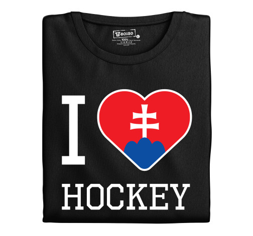 E-shop Pánske tričko s potlačou "I love hockey"