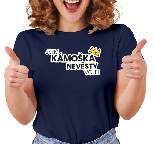 E-shop Dámske tričko s potlačou "Som kamoška nevesty, vole!"