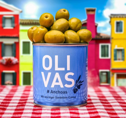 E-shop Zelené olivy Olivas Anchoas plněné ančovičkami 80 g