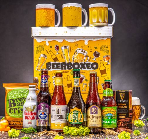 E-shop Beerboxeo plné pivných špeciálov PREMIUM s pivným hrnčekom