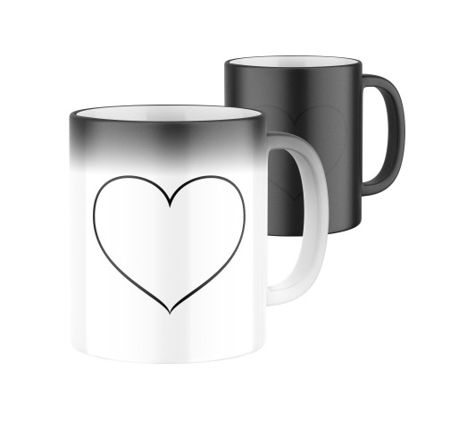 E-shop Magický keramický hrnček s potlačou Srdce