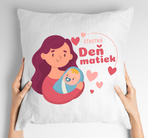 E-shop Vankúš s potlačou Šťastný Deň matiek