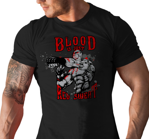 E-shop Pánske tričko s potlačou "Blood is just red sweat"