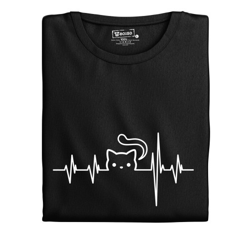 E-shop Pánske tričko s potlačou "Srdcový tep Mačka"