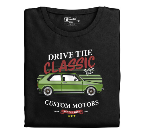E-shop Pánske tričko s potlačou "Ride the Classic, zelené auto"