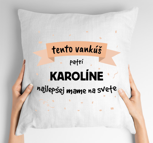 E-shop "Tento vankúš patrí" s menom