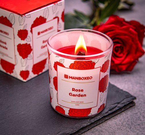 E-shop Sviečka v skle retro - Ružová záhrada 130 g