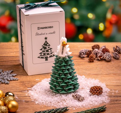 E-shop Sviečka Vianočný stromček - Cédrové drevo a ihličie