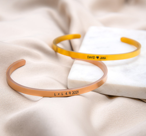 E-shop Bangle náramok s vlastným textom