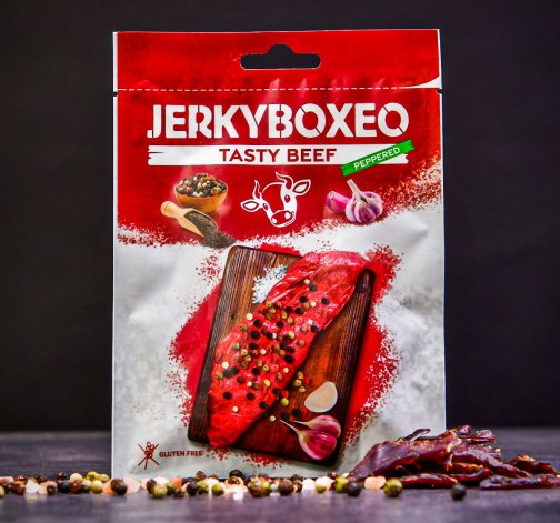E-shop Korenené hovädzie sušené mäso Jerkyboxeo 25 g