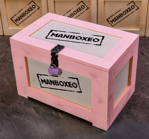 E-shop Prázdna truhlica so zámočkom a pílkou ružová