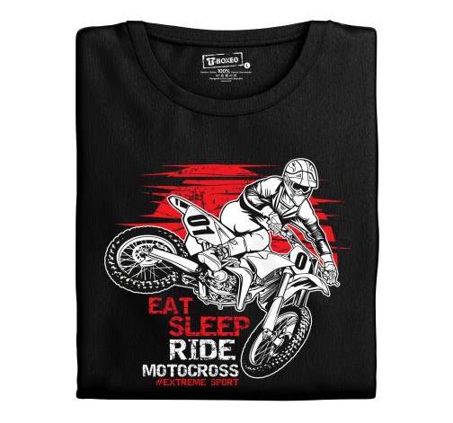 E-shop Pánske tričko s potlačou "Eat, Sleep, Ride Motocross"