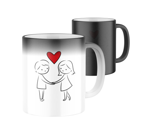 E-shop Magický keramický hrnček s potlačou Zamilovaný pár