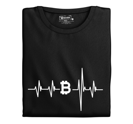 E-shop Pánske tričko s potlačou "Srdcový tep Bitcoin"