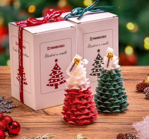 E-shop Výhodná sada sviečok Vianočný stromček 2x