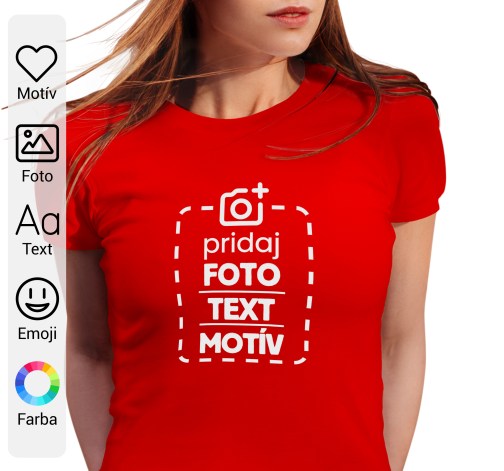 E-shop Dámske tričko s vlastnou fotografiou a textom