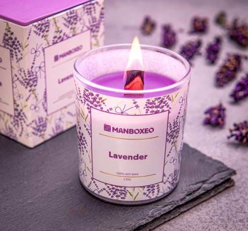 E-shop Sviečka v skle retro - Levanduľa 130 g
