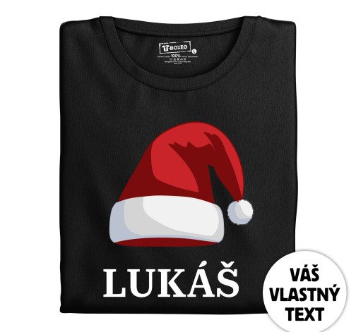 E-shop Pánske tričko s potlačou “Vianočná čiapka” a menom