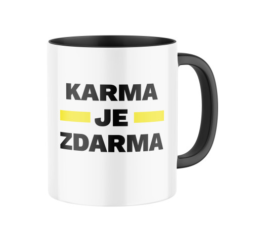 E-shop Keramický hrnček s potlačou Karma je zdarma