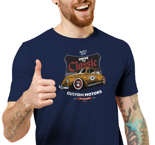 E-shop Pánske tričko s potlačou "Ride the Classic, oranžové auto"