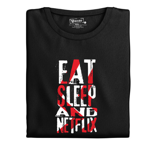 E-shop Pánske tričko s potlačou "Eat, Sleep and Netflix"