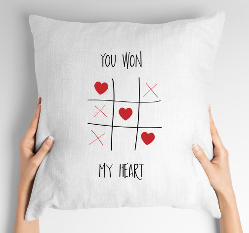 E-shop Vankúš s potlačou You won my heart