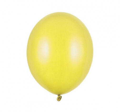 E-shop Nafukovacie metalické balóniky z latexu - žltá 20 ks