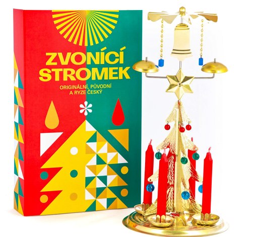 E-shop Vianočný zvoniaci stromček zlatý
