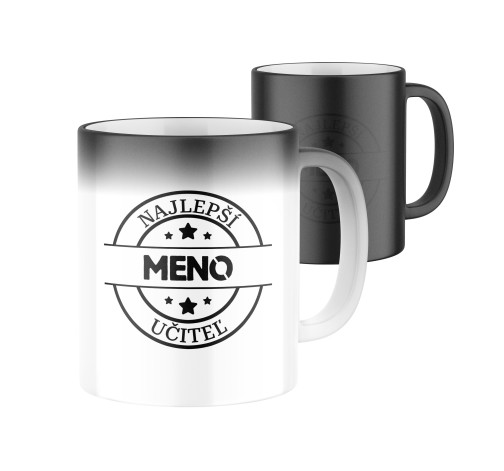 E-shop Magický keramický hrnček s potlačou Najlepší učiteľ - s menom