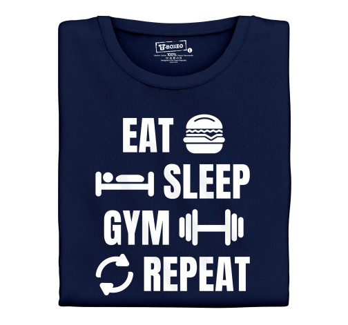 E-shop Pánske tričko s potlačou "Eat, Sleep, Gym, Repeat"