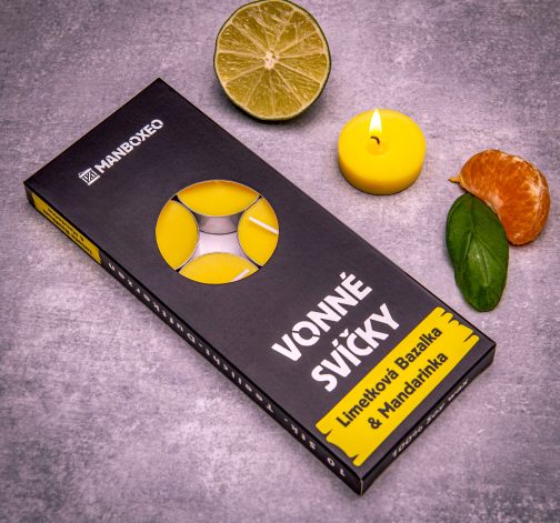 E-shop Sada 10 čajových sviečok - Limetková bazalka & Mandarínka 10x14 g