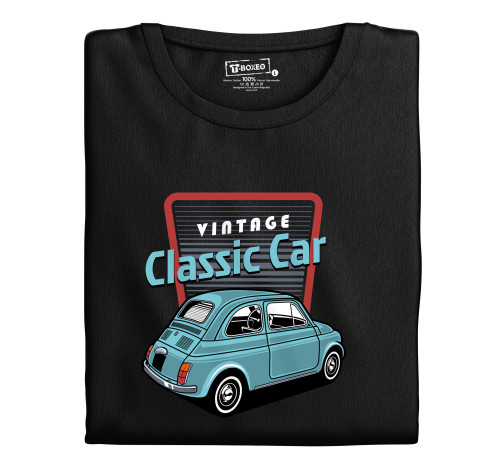 E-shop Dámske tričko s potlačou "Vintage Classic Car, Fiat 500"