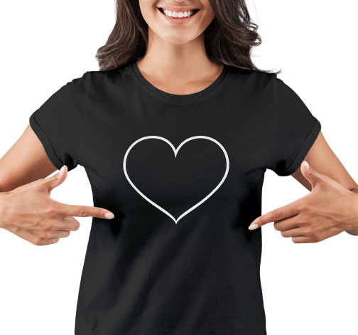 E-shop Dámske tričko s potlačou "Srdce"