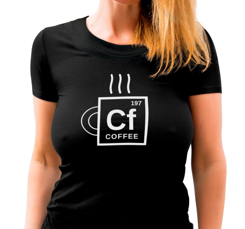 E-shop Dámske tričko s potlačou “Chemická značka kávy”